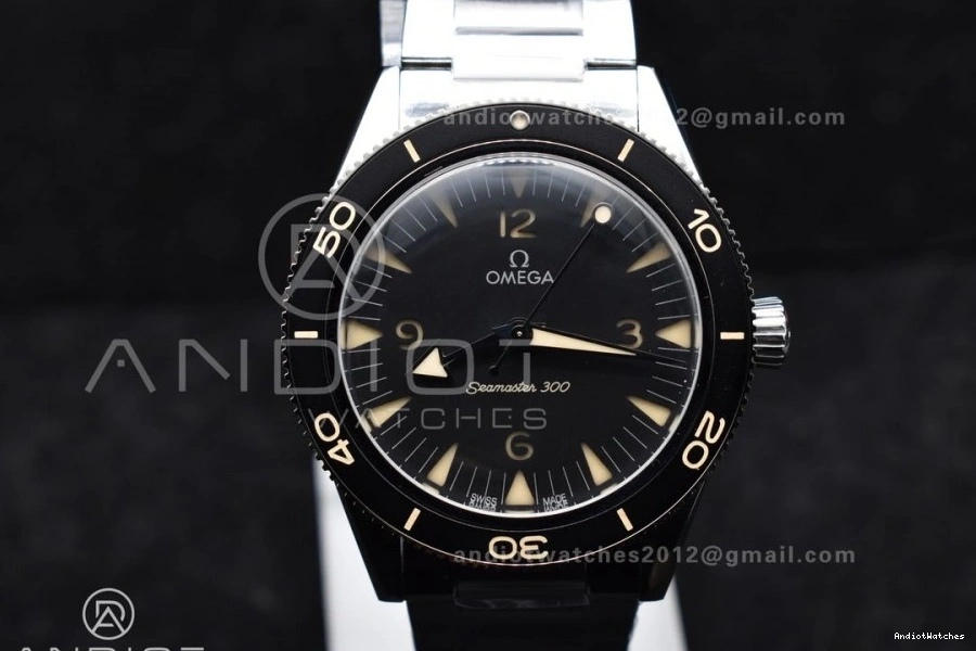300 Bracelet 1060 Heritage 1:1 Super Tailored on Seamaster SS Edition Black Best Dial VSF Clone A8912 0518